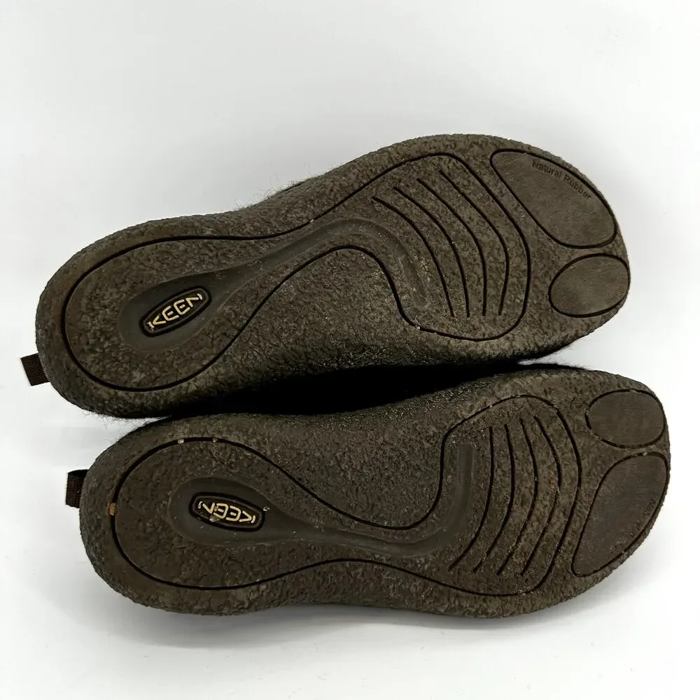Keen Howser II Slip On Shoes Fleece Outdoor Slipper Shearling Comfort Brown 9